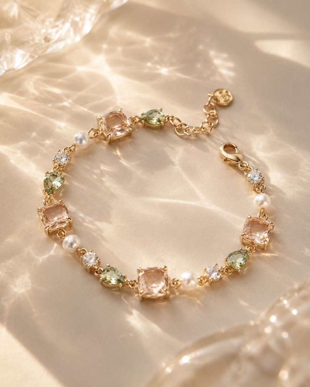 Gemstone bracelet beautifully presented